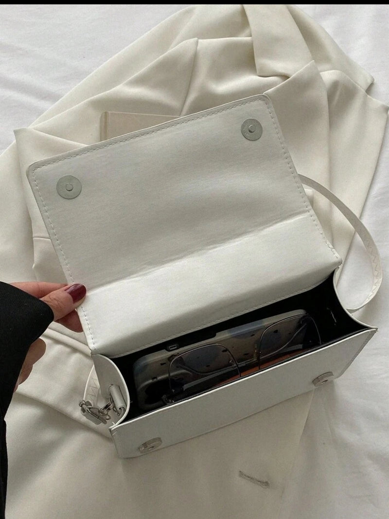 Mini Plaid Embossed Flap Square  bag