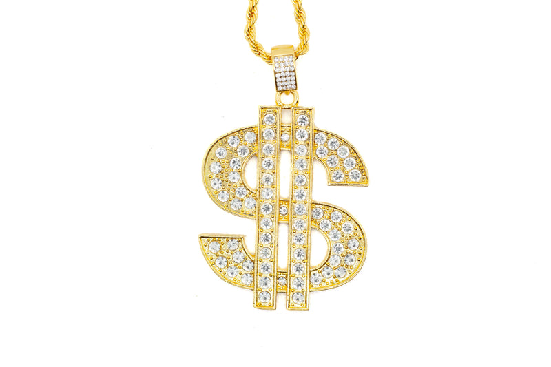 Embossed "$" Pendant Chain