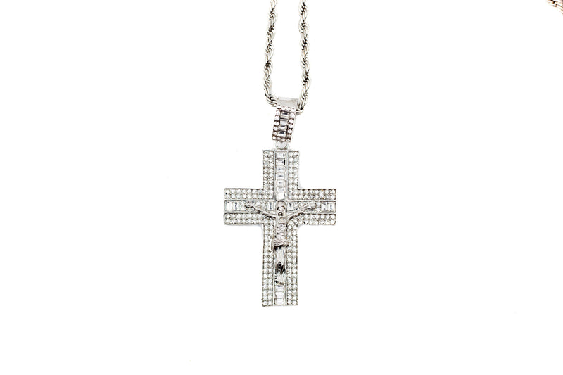 On The Cross Motif Men's Necklace