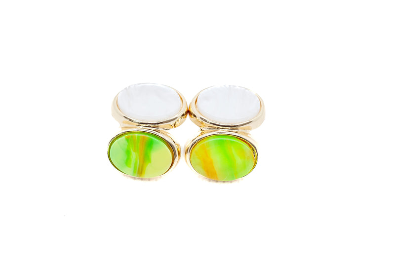 Coloured lens earrings