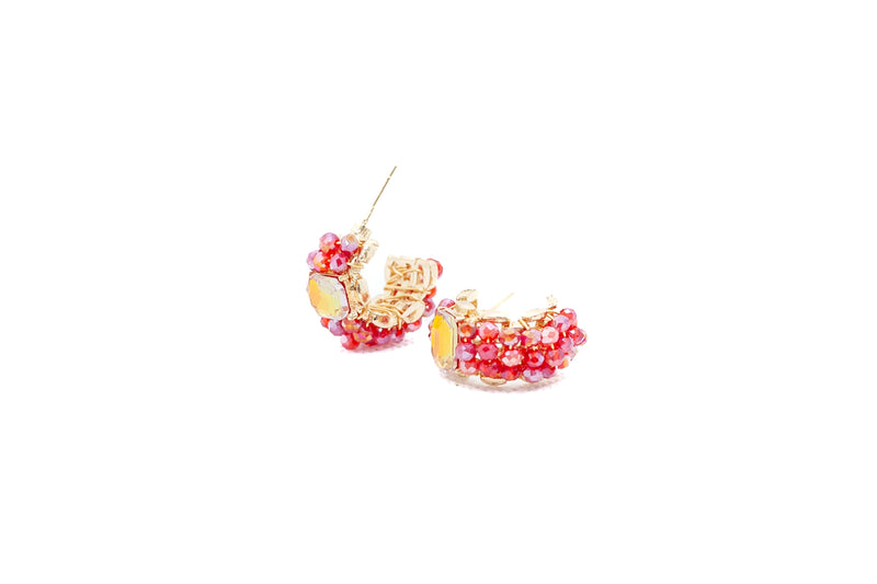 Crystal jelly bean earrings