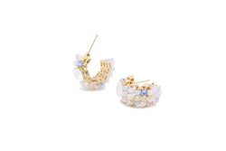 Crystal jelly bean earrings