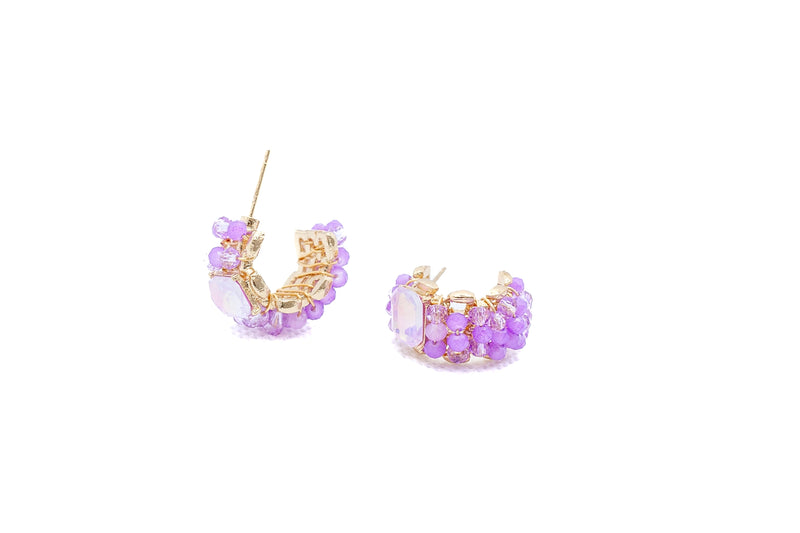 Crystal jelly bean earrings