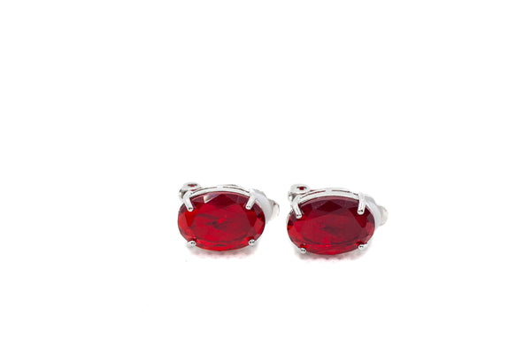 Round Gemstone Earring