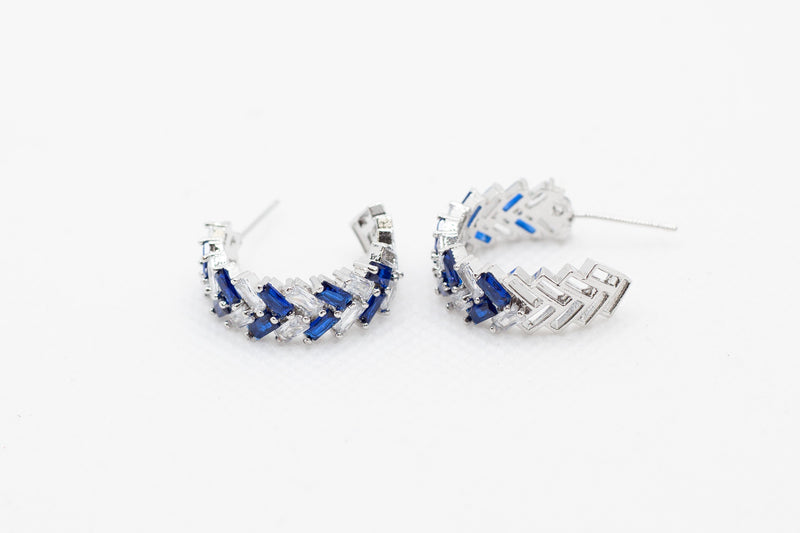 Zircon Cocktail Earring Hoops