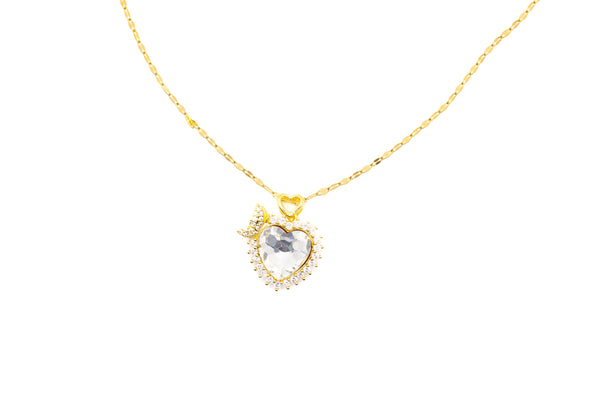 Blazing Heart Of Aphrodite Zirconia Pendant Necklace