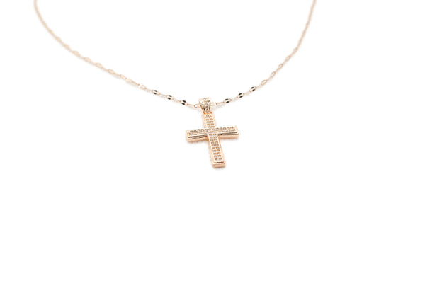 Sterling Silver Cubic Zirconia Pavé Cross Pendant