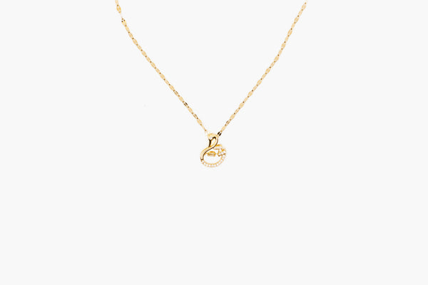 Dancing Swan Shape Subic Zirconia Pendant Necklace