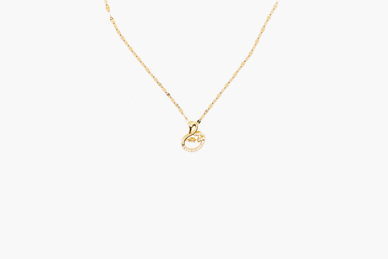 Dancing Swan Shape Subic Zirconia Pendant Necklace