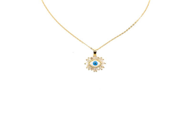 Stylish Evil Eye Design Pendant Chain