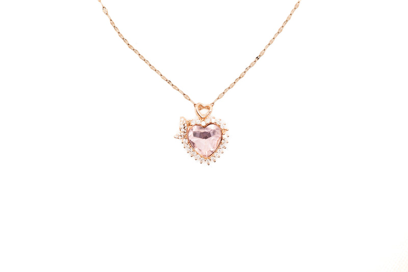 Blazing Heart Of Aphrodite Zirconia Pendant Necklace