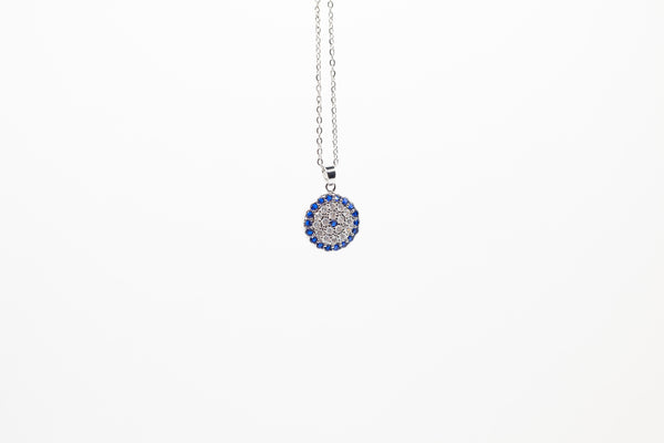 Round Evil Eye Pendant and Chain