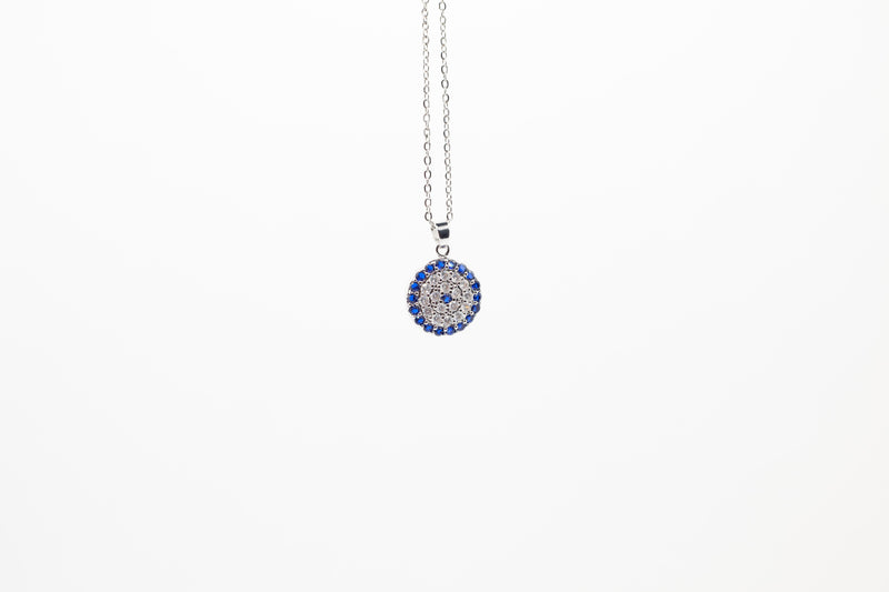 Round Evil Eye Pendant and Chain