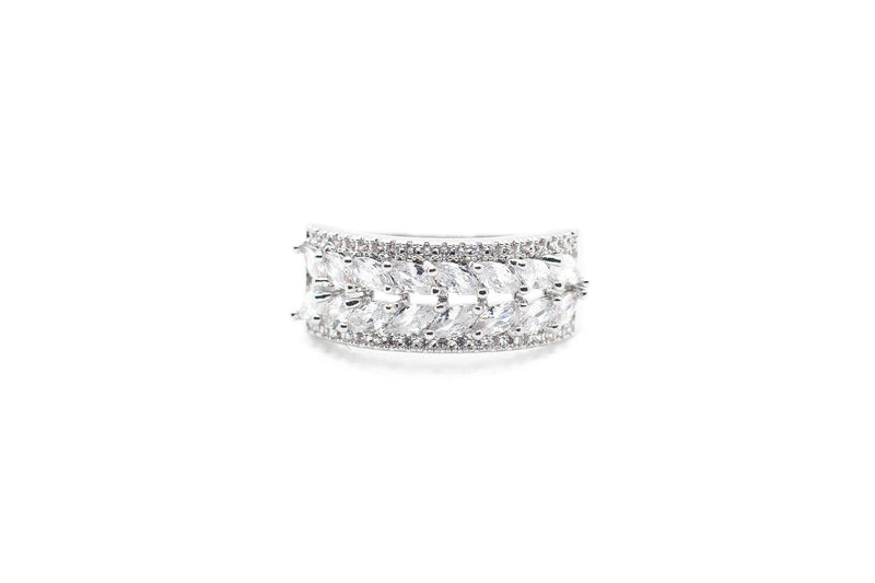 Zircon Crystal Pattern Ring