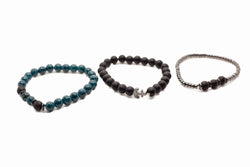 Weathered Stone Beads Bracelets