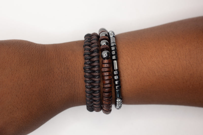 Coconut Shell Heishi Beads Bracelets