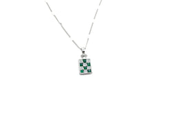 Zircon Simulated Emerald Necklace