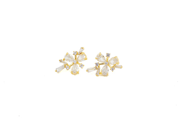 Crystal Flower Zircon Earrings