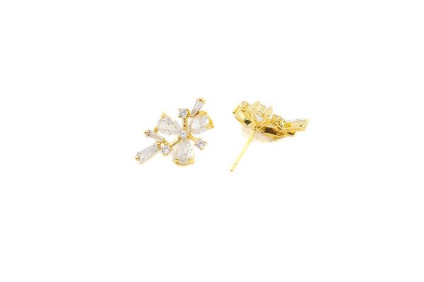 Crystal Flower Zircon Earrings