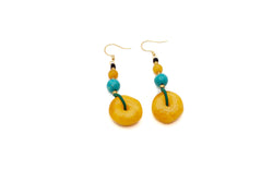 Vintage imitation beeswax earrings